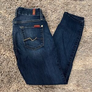 7 For All Mankind Dark Indigo Ankle Jeans